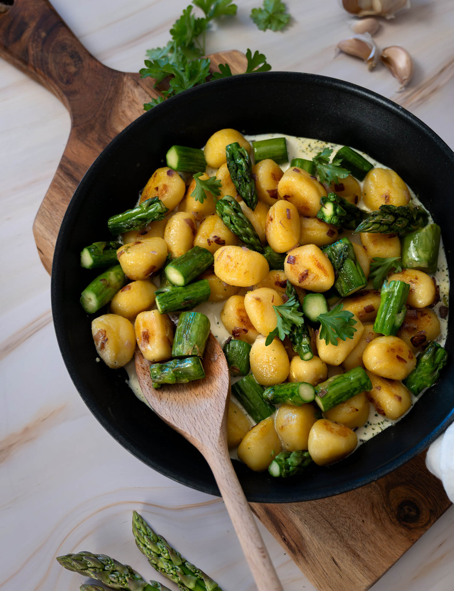 Gnocchi mit grünem Spargel