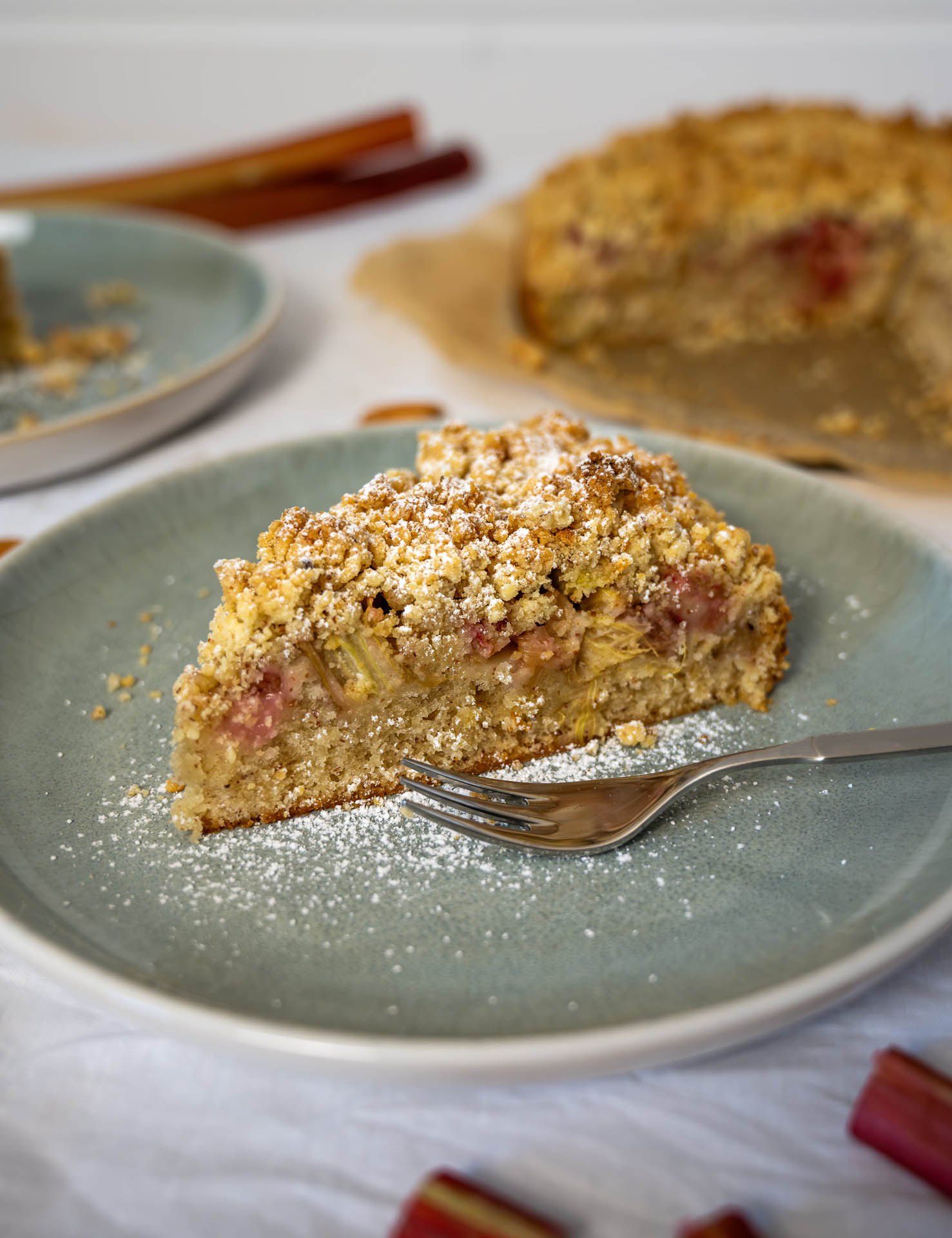 Rhabarberkuchen mit Streuseln