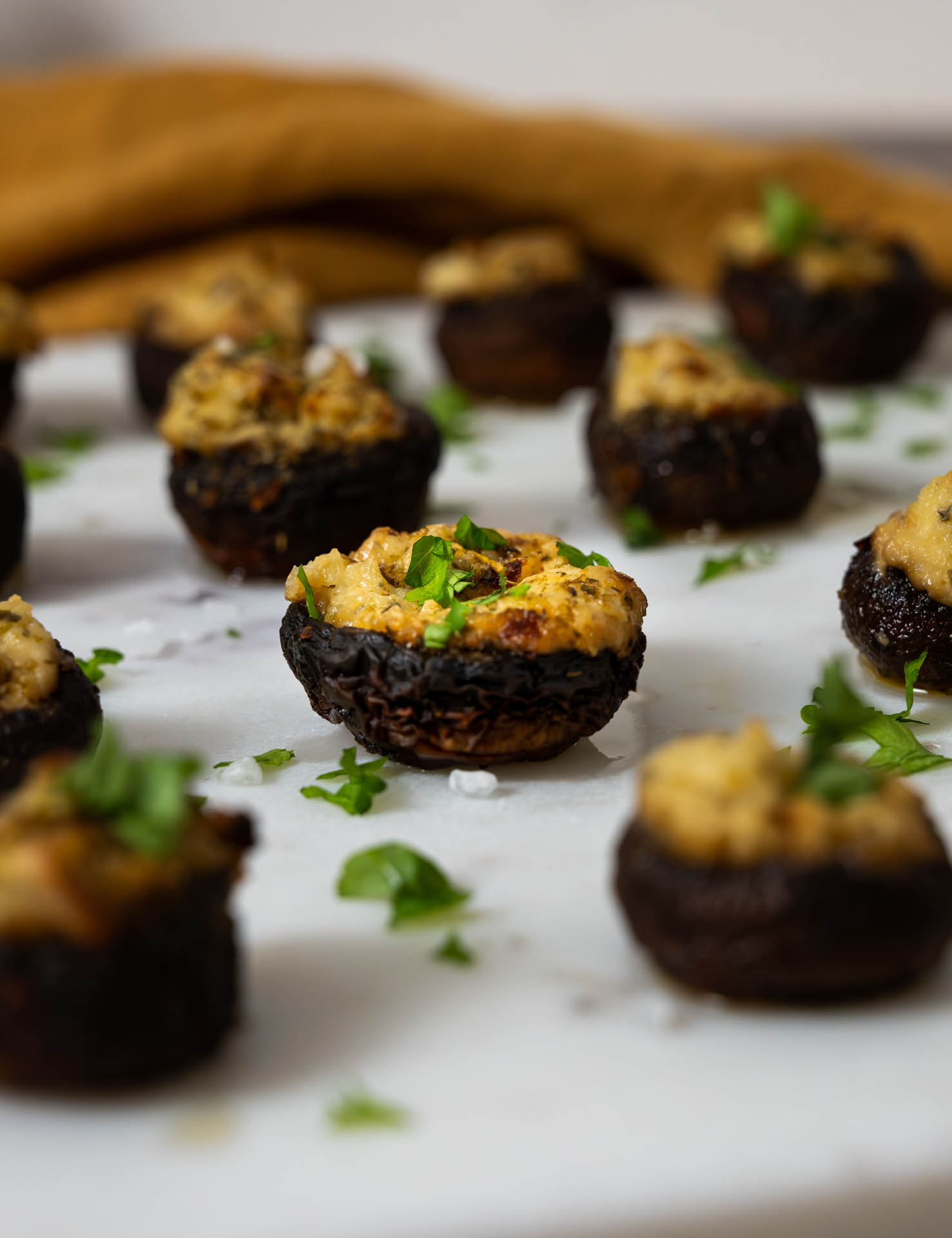 Gefüllte Champignons