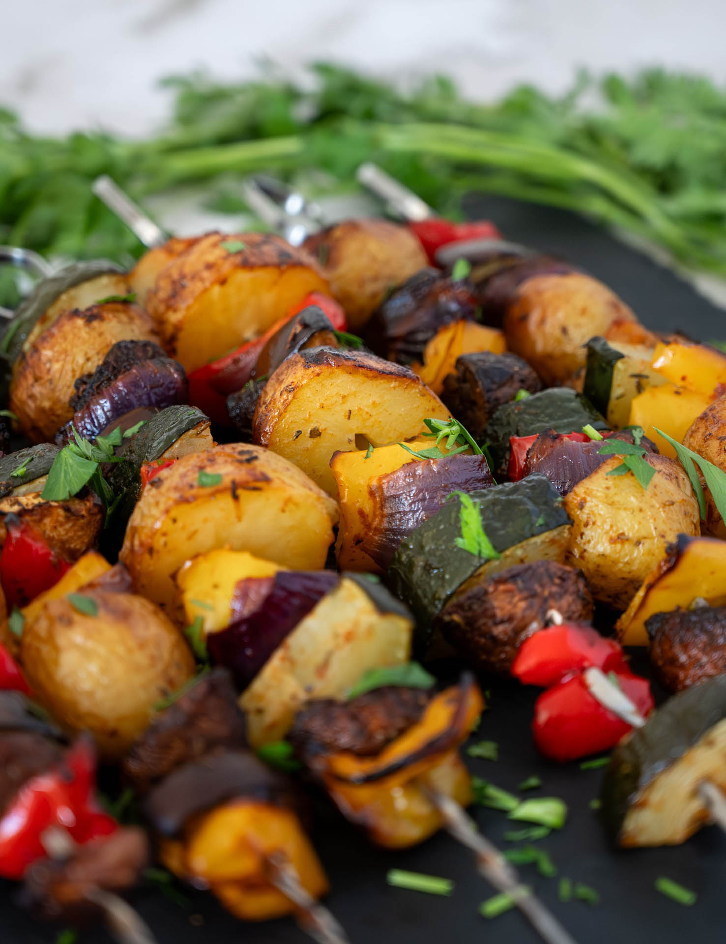 Gegrillte Gemüsespieße