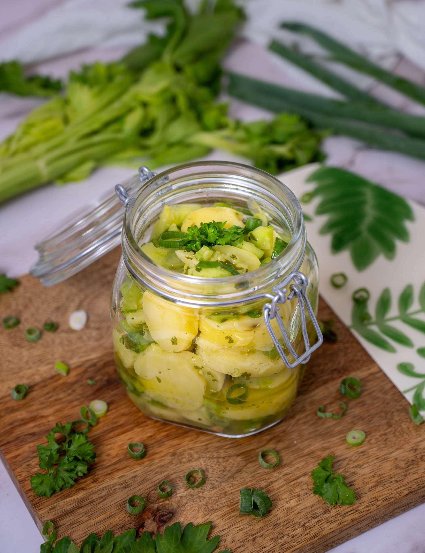 Grüner Kartoffelsalat