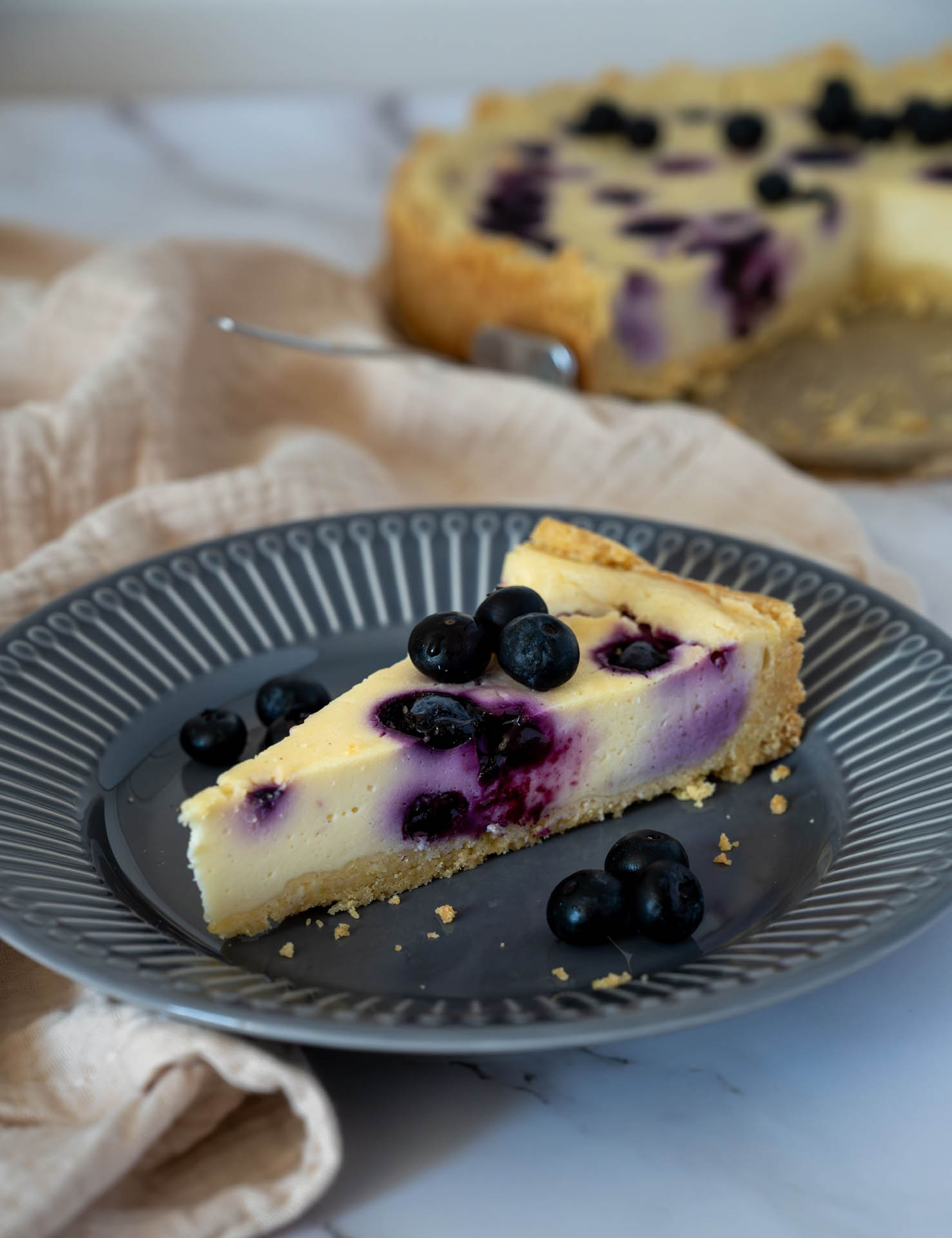 Käsekuchen mit Blaubeeren